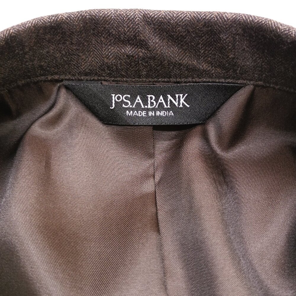Jos. A. Bank Brown Wool Herringbone Regal Fit Blazer 50R - Picture 6 of 9